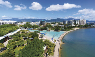 An aerial view of Cairns Lagoon