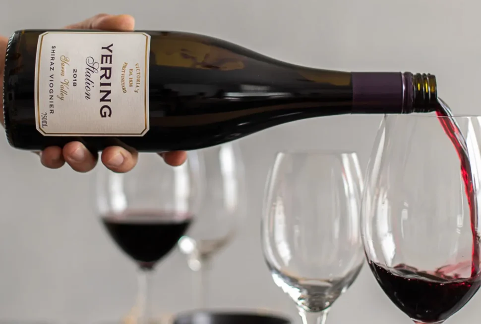 Yarra Valley Wine being poured into a glass