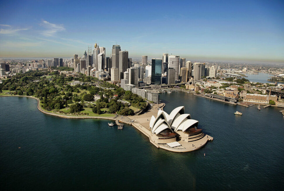 An Aerial view of Sydney Opera House